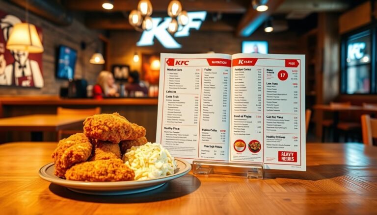 KFC Nutrition Menu